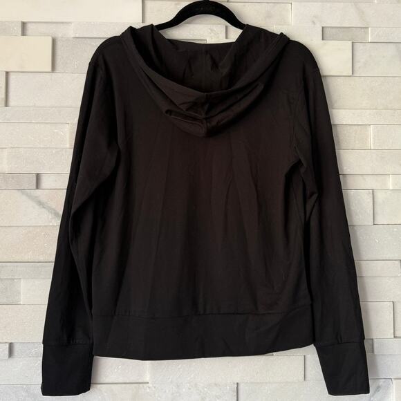 QUINCE Flowknit 4 Way Stretch Full Zip Quick Dry Sweat Wicking Hoodie S Black - Picture 4 of 5